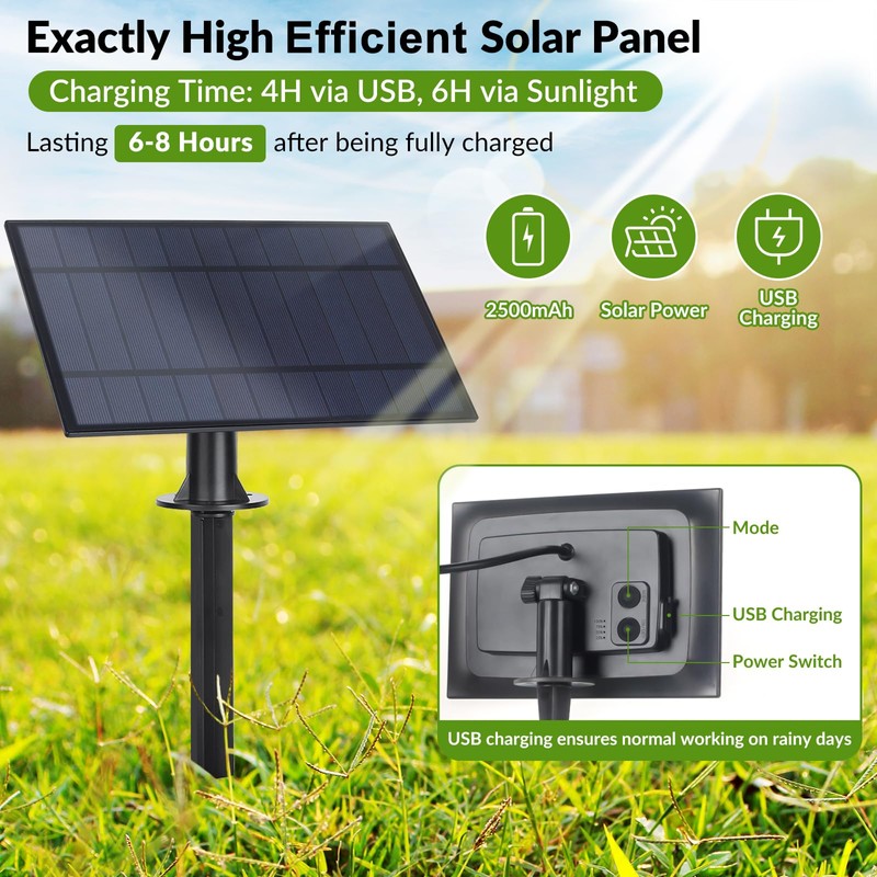 50FT Solar String Lights, Waterproof LED Outdoor String Lights, G40