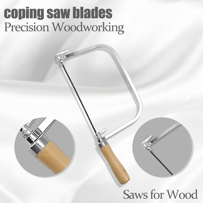 A Set Coping Saw Blades Precision Woodworking Saws for Wood