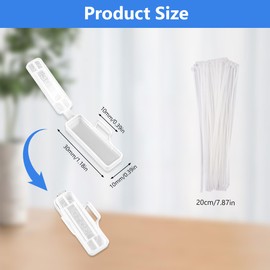 50 Stücke Kabelbinder Tags Box, Wiederverwendbare kabelmarkierer mit 50 Kabelbinder, Kabeletiketten Transparente Wasserdichtes, Kabelbeschriftung für Kennzeichnung und Sortierung von Kabeln Aller Art