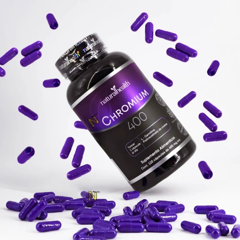 Suplemento Chromium 400 L-carnitina de 120 cpsulas Naturalhealth