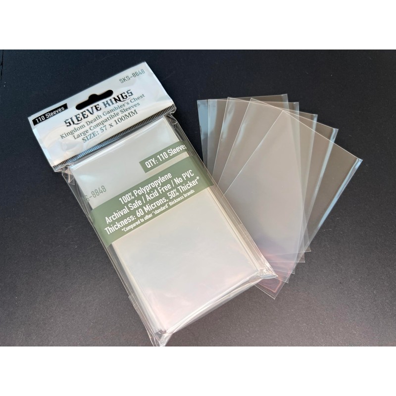 Premium Card Sleeves: 'Kingdom Death Gambler's Chest" Large Compatible Sleeves