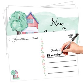 wootile 50 Pcs We've Moved Postcards Moving Announcement Postcards Fill in the Blank Change of Address Cards 4 x 6 Inch - We Have Just Moved Note Cards Real Estate Home Postcard We've Moved Cards