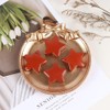 Hslutiee 4Pcs Mini Flat Five Pointed Star Loose Stones for