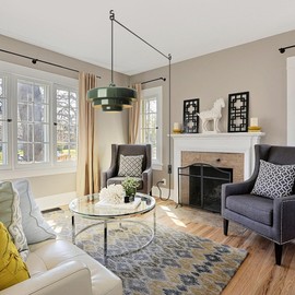 DoungRos Plug-in Green Pendant Light Fixtures, 16FT Hanging Lights with Plug in Cord 3-Layer Shade Mid Century Modern Hanging Lamp Pendant Lighting for Bedroom Dining Room Living Room