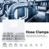 Onewer Hose Clamp Kit, 160 Pcs Hose Clamps Silver 304
