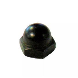 SATCO LOT OF 2 BLACK CAP  NUTS W/ 8-32 SCREW HOLE    TV-580