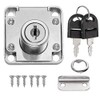 Litensh Cam Lock 22mm, Security Cabinet Lock with Key Different