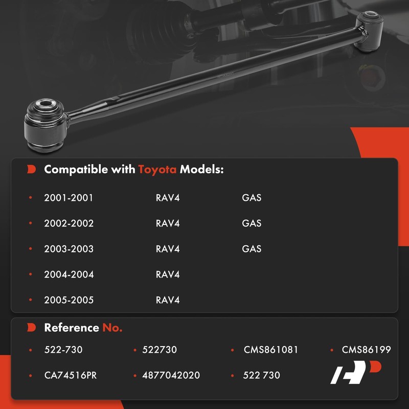 A-Premium Rear Upper Control Arm, with Bushing, Compatible with Toyota