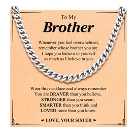 PINKDODO Gifts for Brother, Brother Gifts From Sister Birthday Gift Ideas Valentines Day Christmas Gifts for Adult Big Brother Necklace