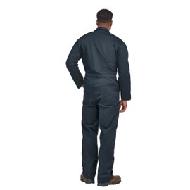 Bulwark Men's Tall Size Flame Resistant 9 oz Twill Cotton Classic Coverall with Hemmed Sleeves, Navy, 46 Long