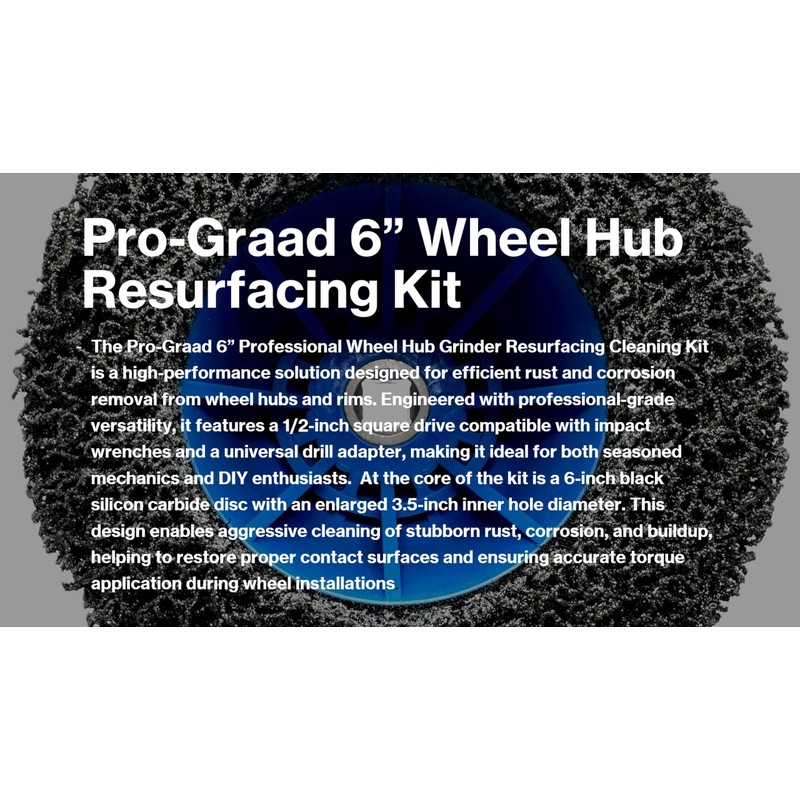 Pro-Graad 6” Professional Brake Hub Cleaning & Resurfacing Kit –