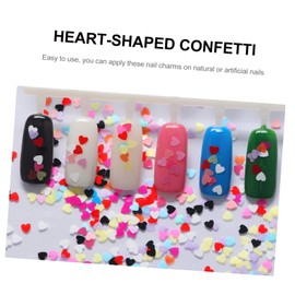 Mikinona Elegant Face Glitter Nail Art Sequins Heart Design Sticker for Art Glitter