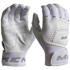 Miken | Ultra PRO Slowpitch Softball Batting Gloves | White | 2XL