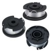 Pack of 3 replacement thread spools, grass trimmer accessories, grass