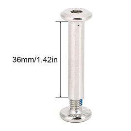 VGEBY1 10Pcs Skating Screws, Durable Rugged Inline Skate Replacement Skating Screws Children Adults skates Wheel Axles Hardware Accessory(Inner length:31mm)