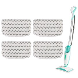 4 Pack Microfiber Steam Mop Pads Replacement for Shark Steam Mop S1000, S1000A, S1000C, S1000WM, and S1001C, Dirt Grip Cleaning Pads