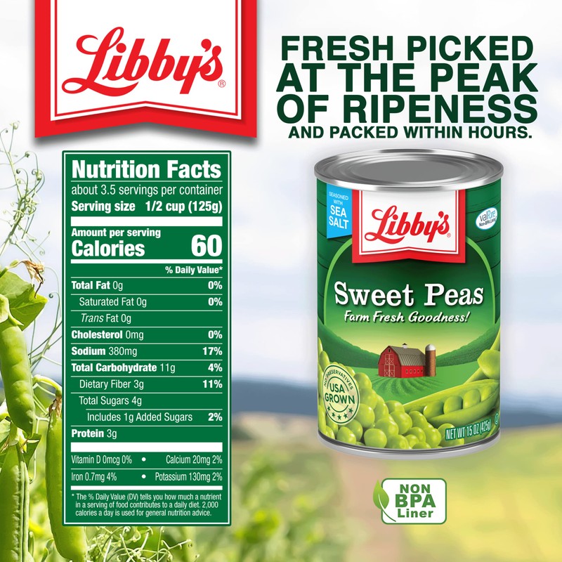 Libby's Sweet Peas | Deliciously Sweet & Nutty Flavor |