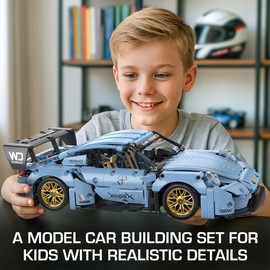 PIKARO Sports Car Building Set for Boys & Adults - Collectible Race Model Car Kits to Build, 1:14 MOC Toys, Birthday Gift for Kids Teens Ages 8-14 12-16