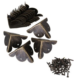 RDEXP Decorative Vintage 30x30mm Case Box Iron Corner Edge Guards Cover Pack of 15