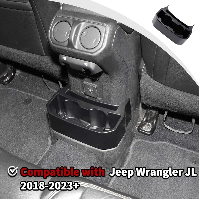 JWWY for JL Rear Cup Holder Console Mounted Drink Holders
