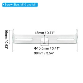 PATIKIL 90mm Ceiling Light Plate Kit, 1 Set Light Fixture Mounting Bracket Plate Steel Crossbar for Home Office Chandelier Lamp