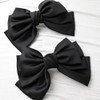 Prettyou Satin Fabric Hairbow Clip Barrettes，Large, layered bow with a