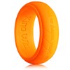 King Will Silicone Wedding Band for Men-8mm Vibrant Orange Silicone