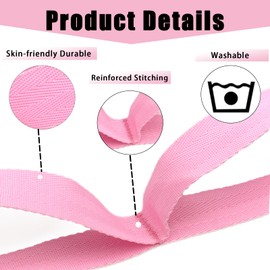 Stretching Strap Yoga Strap for Physical Therapy, Stretch Straps for Home Workout, Pilates and Gymnastics, 10 Loops Non-Elastic Stretch Bands with Exercise Book for Women & Men (Pink+Blue)