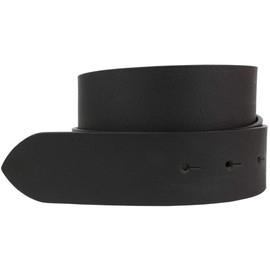 BELTINGER Full Buffalo Leather Interchangeable Belt with Press Studs 4 cm | Press Stud Belt for Men and Women 40 mm | Buffalo Leather Belt without Buckle, black
