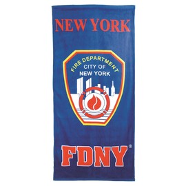 Artisan Owl Fire Department New York City Beach Towel - Soft Cotton Towel for Beach and Pool (Blue)
