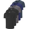 5 Pack Men's Dry Fit T Shirts Athletic Running Gym