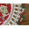 Handmade Christmas Lace Doily Celebrating Snowmen Snowman Round 20 Inches