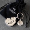 SONNBÄR Stainless Steel Keyring I Gift Long Distance Relationship for