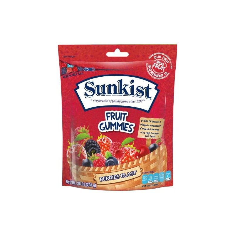 Sunkist Fruit Gummies Berries Blast