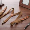 Buyless Fashion Leather End Suspenders for Men - 48" Elastic
