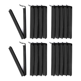 Vaily Bag Clips Sealing Clips Black - 20 Clips for Bags, Pouches and Freezer Bags - 11 cm