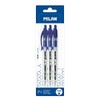 MILAN Blister Pack of 3 Ballpoint Pens P1 Blue BWM10445