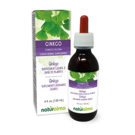 Naturalma Ginkgo (Ginkgo biloba) Leaf Alcohol-Free Tincture - 4 fl oz Liquid Extract in Drops - Herbal Supplement - Vegan