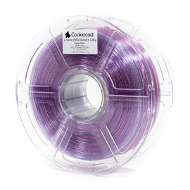 Cookiecad PETG Filament 1.75mm 1kg Glitter Rainbow 3D Printer Filament - Fairy Floss PETG