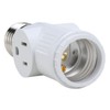 2Pcs 3 Prong Light Socket Adapter Plug White E26 Light