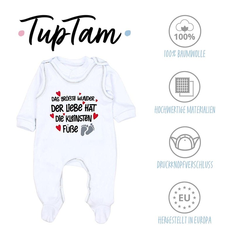 TupTam Unisex Baby Romper Set with German Text Mamas &