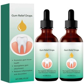 Gum Regrowth Gel 2PCS, Natural Treatment Drops for Receding Gums Repair & Oral Care, Fresh Breath Liquid, Protect & Strengthen Gums