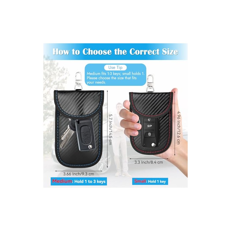 Hoiny RFID Signal Blocking Key Fob Protector - 2 Pack