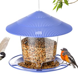 Hanizi Bird Feeder Outdoor Hanging for Wild Bird Seed, Purple