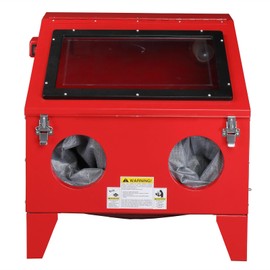 MOTORHOT 40 Gallon Bench Top Air Sandblasting Cabinet Sandblaster Abrasive Blast Large Cabinet with Gun and 4 x Nozzles Air Compressor Delivery 60-125PSI/6-25CFM for Rust Removal, Stain, Paint