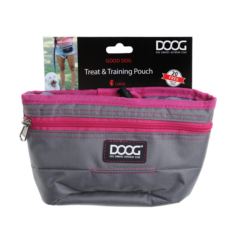 DOOG Treat & Training Pouch (Grey/Pink)
