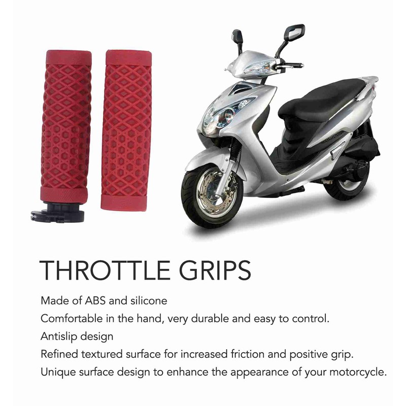 Motorcycle 22mm Handlebar Throttle Grips Silicone for GY6 50cc 80cc