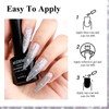 MIZHSE Sparkly Gel Nail Polish 2PCS, Silver Glitter Gel Polish