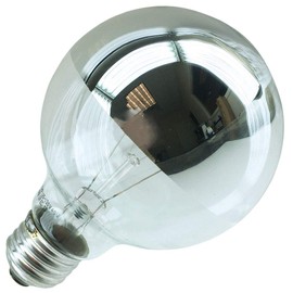 Decorative Silver Bowl 60G30/CL/SB, 130 Volt, Medium Base, G30 Light Bulb (8 Pack)