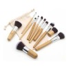 Set De 11 Brochas De Bambú Para Maquillaje